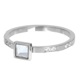 iXXXi Jewelry Vulring Expression Square 2mm Zilverkleurig