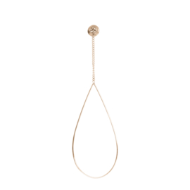 iXXXi Jewelry Ear Studs Oval Chain Stone Rosé