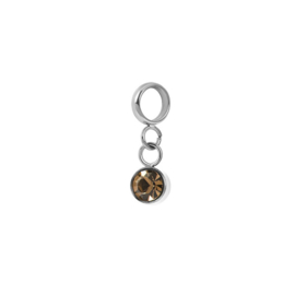 Bedel Stone Smoked Topaz Zilver