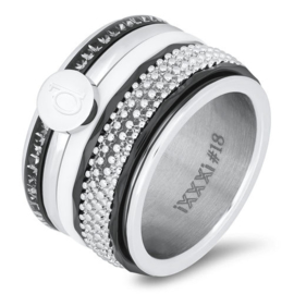 iXXXi Jewelry Ring Alfabet D Zilverkleurig 2mm