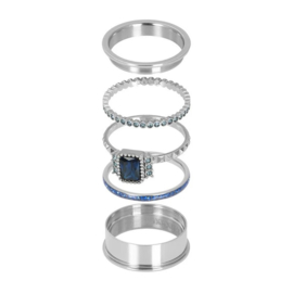 Samengestelde ring Classic Zilver