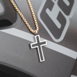 iXXXi Men Jewelry Chain Cross Ketting Zilver/Goudkleurig