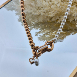 Samengestelde ketting Pearls for Girls Rosé 68.5 cm