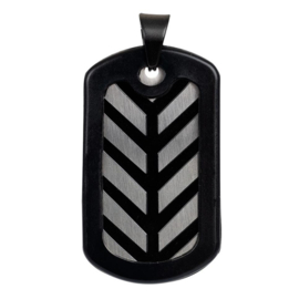 iXXXi Men Dog Tag Stripe Ketting Zwart