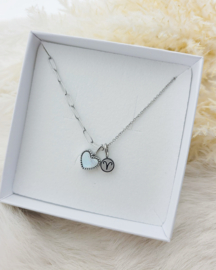 Samengestelde iXXXi Ketting Heart Sterrenbeeld Zilver