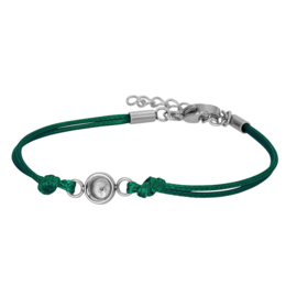 iXXXi Jewelry Top Part Bracelet Wax Cord Base Army Green