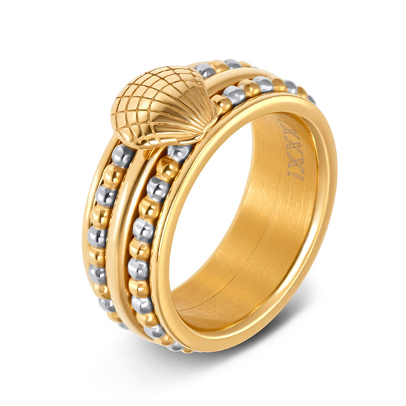 Samengestelde iXXXi ring Salted Shell Goud
