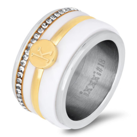 iXXXi Jewelry Ring Alfabet K Goudkleurig 2mm