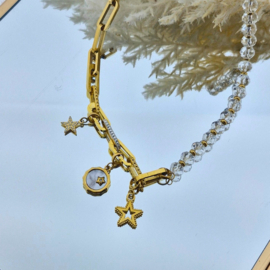 Samengestelde ketting Starlight Goud 53cm