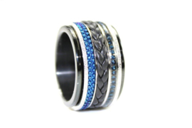 iXXXi Jewelry vulring Caviar Blauw 2mm