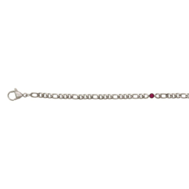 iXXXi Jewelry Ankle Strap Memories Fuchsia Zilverkleurig