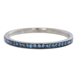 iXXX Jewelry vulring Zirconia Light Saphire Zilverkleurig 2mm