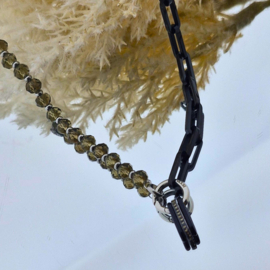 Samengestelde ketting Bliss Black 45cm
