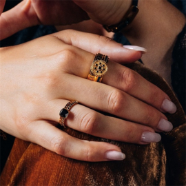 Samengestelde iXXXi ring Midnight Black