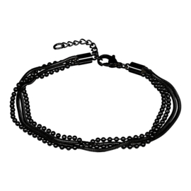 iXXXi Jewelry Bracelet Snake Ball Slim 4pcs Zwart