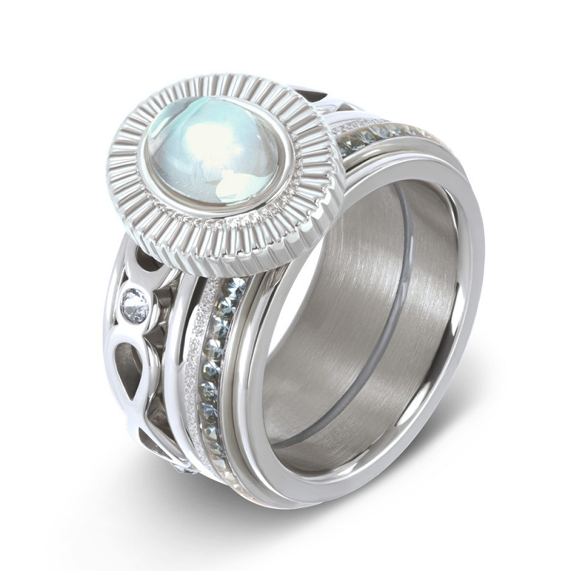 Samengestelde iXXXi ring Dahlia Divine Zilver