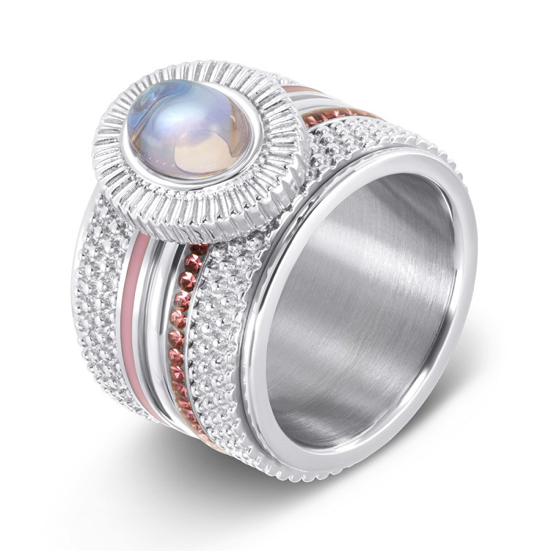 Samengestelde iXXXi Ring Flower Blush Zilver
