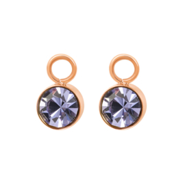 Oorring Bedels Stone Tanzanite Rose kleur