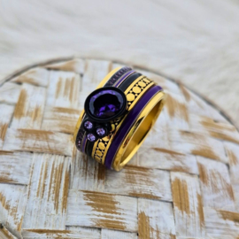 Samengestelde iXXXi  ring Rock Tanzanite Goud