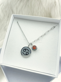 Combi Ketting Sterrenbeeld - Cancer Zilver