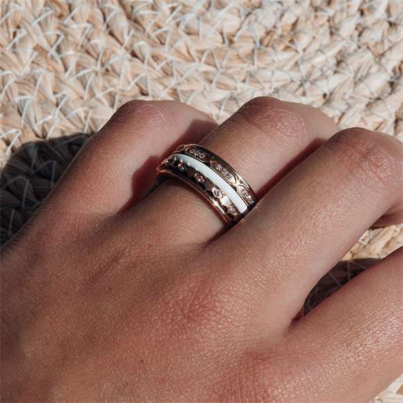 Samengestelde iXXXi ring Ocean Pop Rosé