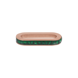 Schakel Zirconia Emerald Rose kleur