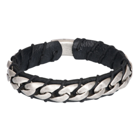 iXXXi Men Bracelet Alex Mat Zilver Zwart