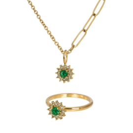 Fame Lucia Emerald Ring Set