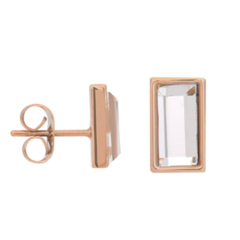 iXXXi Jewelry Ear studs Expression Rectangle Rosé