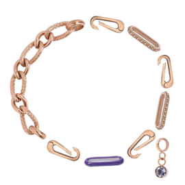 Samengestelde armband Donna Rosé
