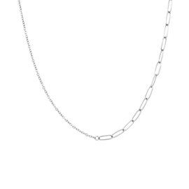 iXXXi Jewelry Ketting Square Slim Zilverkleurig