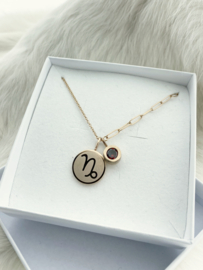 Combi Ketting Sterrenbeeld - Capricorn Rosé