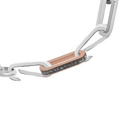 Schakel Zirconia Black Diamond rose kleur