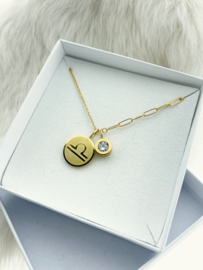 Combi Ketting Sterrenbeeld - Libra Goud