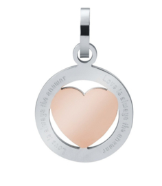Hanger Heart 22mm Rosé