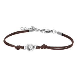 iXXXi Jewelry Top Part Bracelet Wax Cord Base Brown