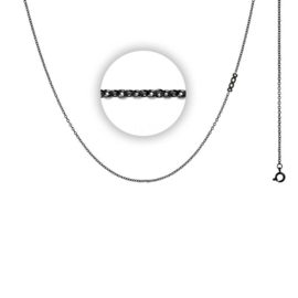 iXXXi Jewelry Ketting 1mm 40-80cm Zwart met Logo