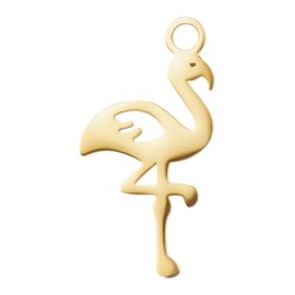 iXXXi Jewelry Charm Flamingo Goudkleurig