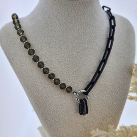 Samengestelde ketting Bliss Black 45cm