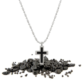 iXXXi Men Cross and Tubes Ketting Zilverkleurig