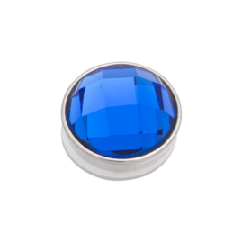 iXXXi Jewelry Top Part Facet Capri Blue Zilverkleurig