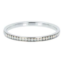 iXXXi Jewelry vulring Zirconia White Opal Zilverkleurig 2mm