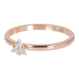 iXXXi Jewelry Vulring Triangle Crystal Stone 2mm Rosé