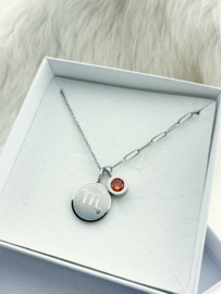 Combi Ketting Sterrenbeeld - Scorpio Zilver