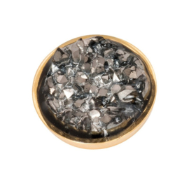 Top Part Drusy Dark Gray Goud