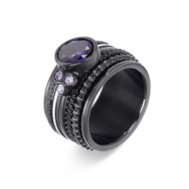 Samengestelde iXXXi ring Rock Black Tanzanite