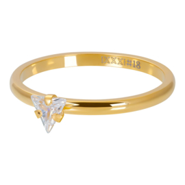 iXXXi Jewelry Vulring Triangle Crystal Stone 2mm Goudkleurig