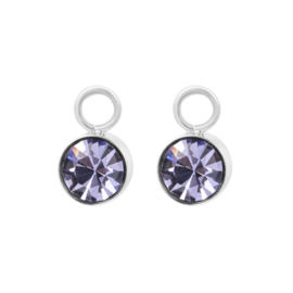 Oorring Bedels Stone Tanzanite Zilver kleurig