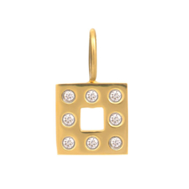 iXXXi Jewelry Charm Design Square Goudkleurig