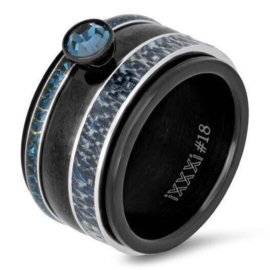 iXXXi Jewelry Basis Ring 12mm Zwart